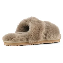 2 Stripes Sheepskin Fur Slipper