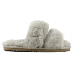 2 Stripes Sheepskin Fur Slipper