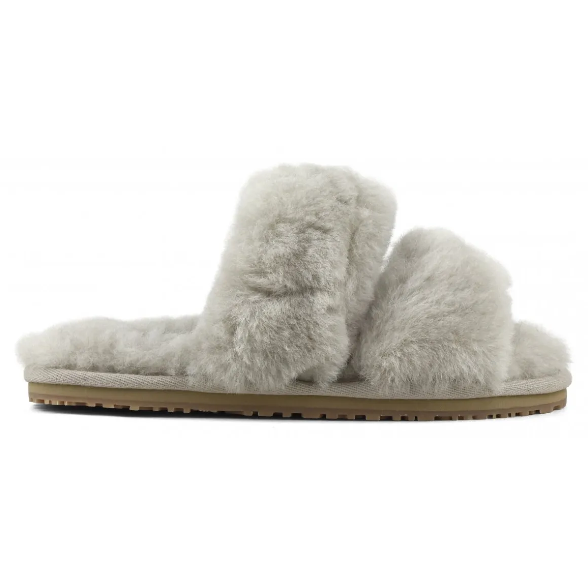 2 Stripes Sheepskin Fur Slipper