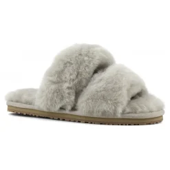 2 Stripes Sheepskin Fur Slipper