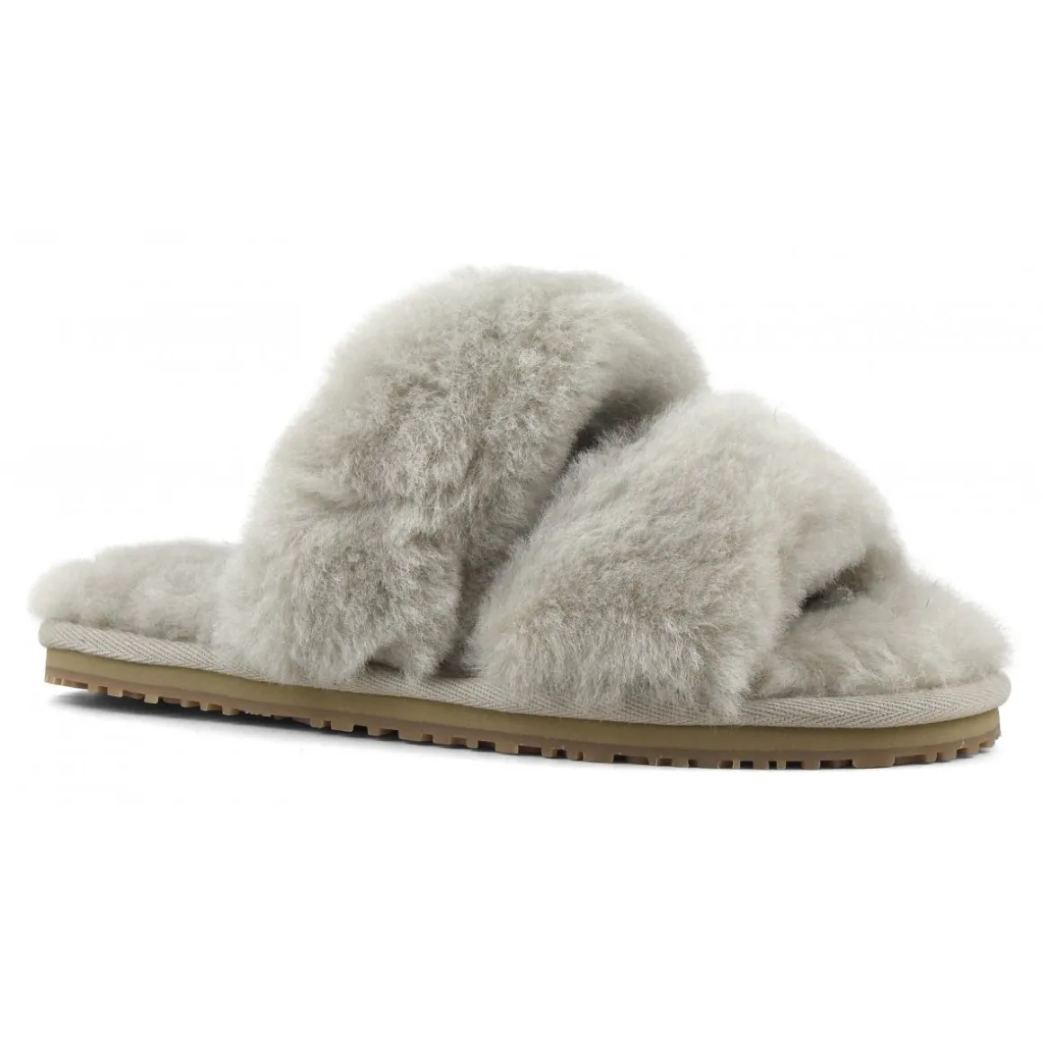 2 Stripes Sheepskin Fur Slipper