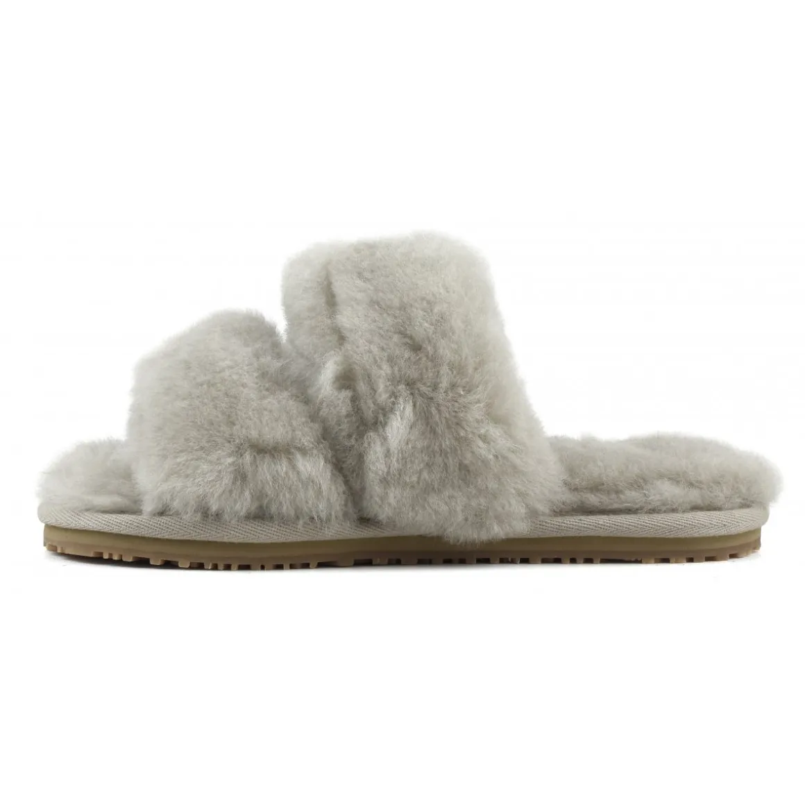 2 Stripes Sheepskin Fur Slipper