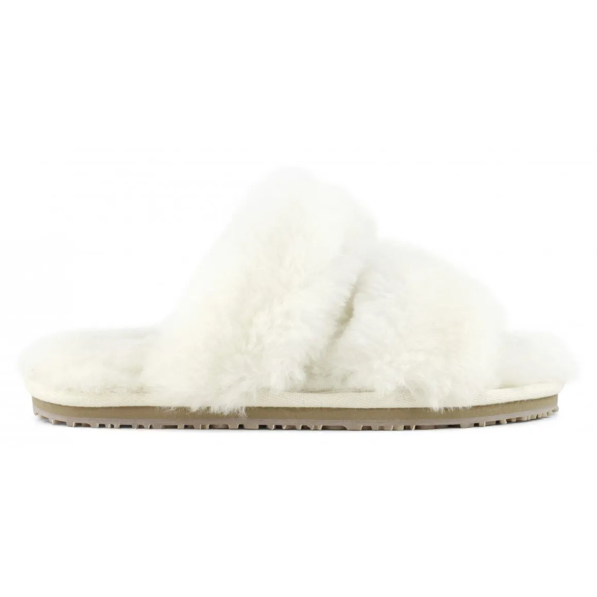 2 Stripes Sheepskin Fur Slipper