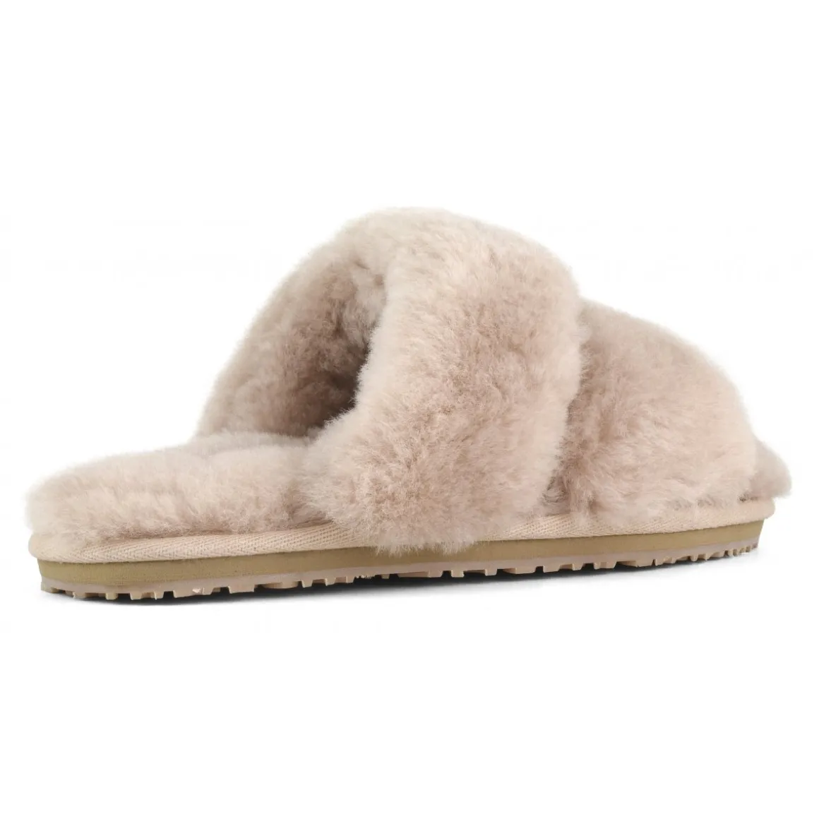 2 Stripes Sheepskin Fur Slipper