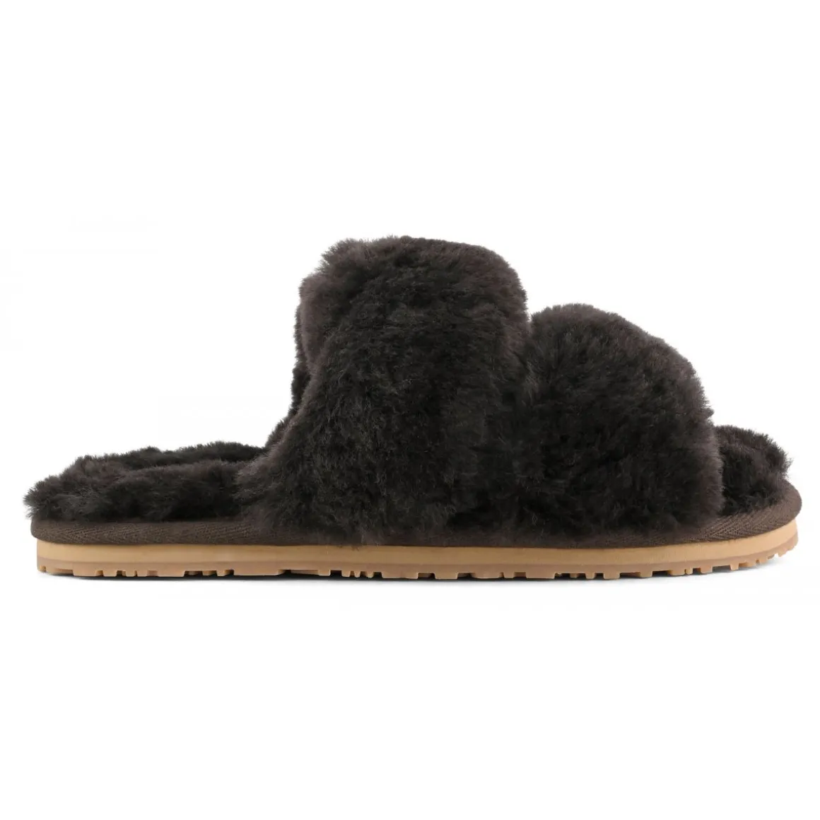 2 Stripes Sheepskin Fur Slipper