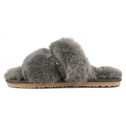 2 Stripes Sheepskin Fur Slipper
