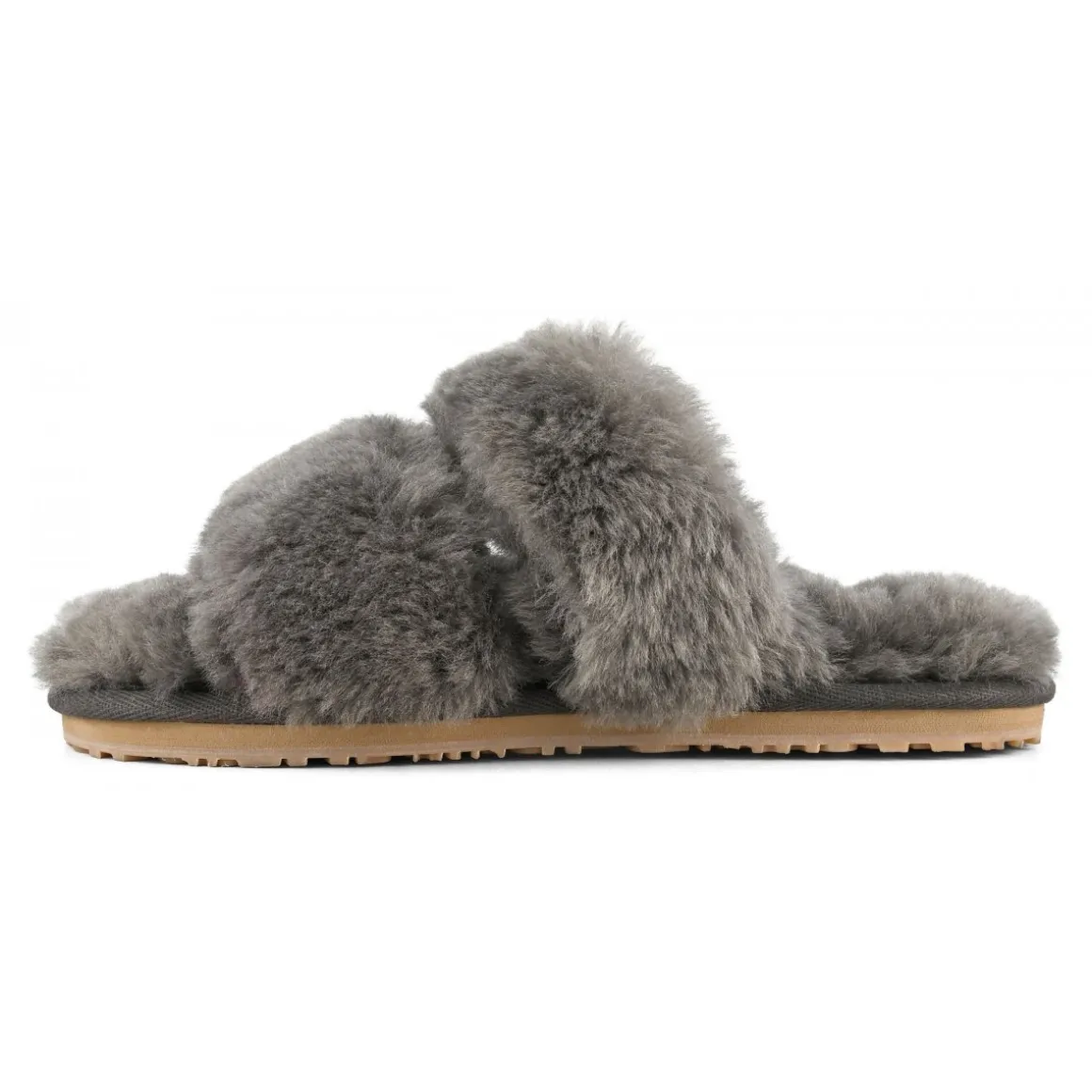 2 Stripes Sheepskin Fur Slipper