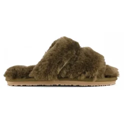 2 Stripes Sheepskin Fur Slipper
