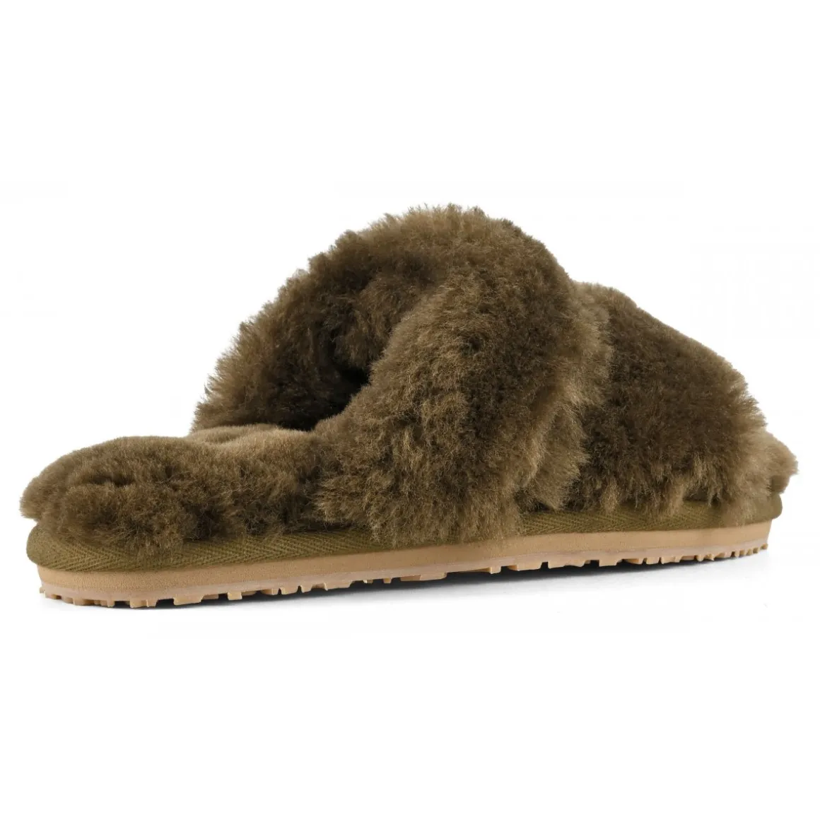 2 Stripes Sheepskin Fur Slipper
