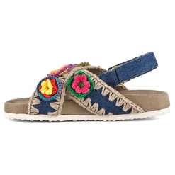 Bio Sandal Kid Crochet Flowers