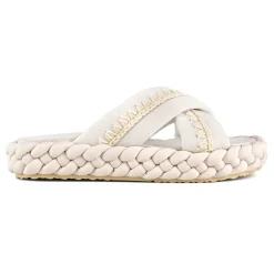 Braid Sandal Striped Fabric