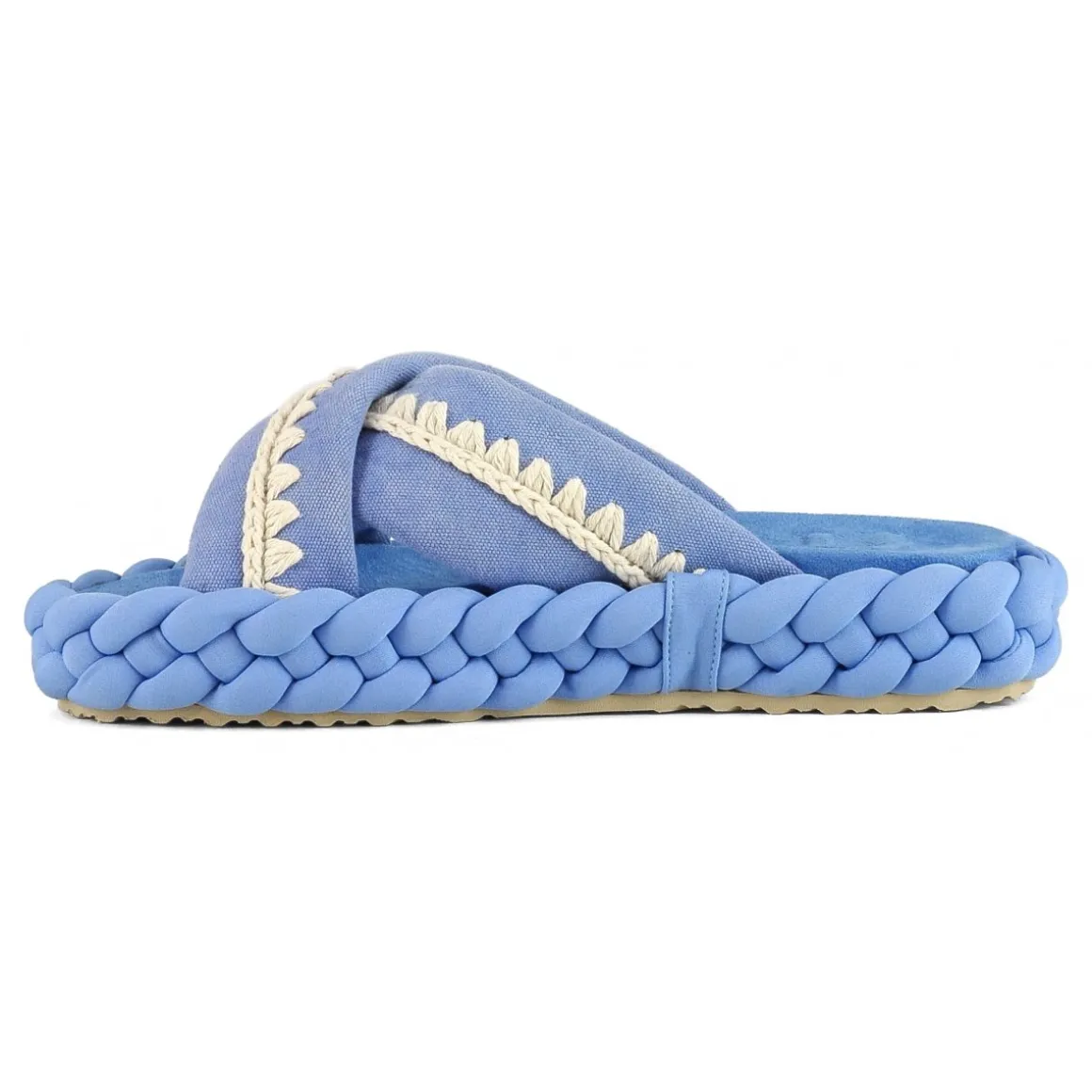 Braid Sandal Striped Fabric