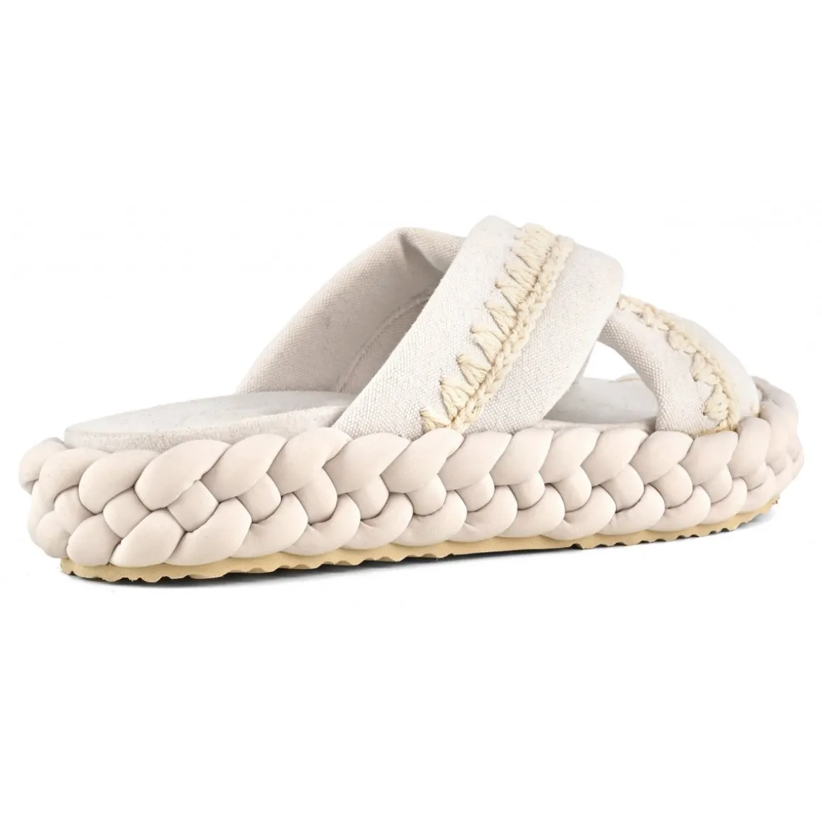 Braid Sandal Striped Fabric