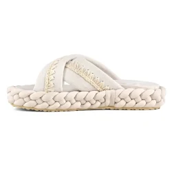 Braid Sandal Striped Fabric
