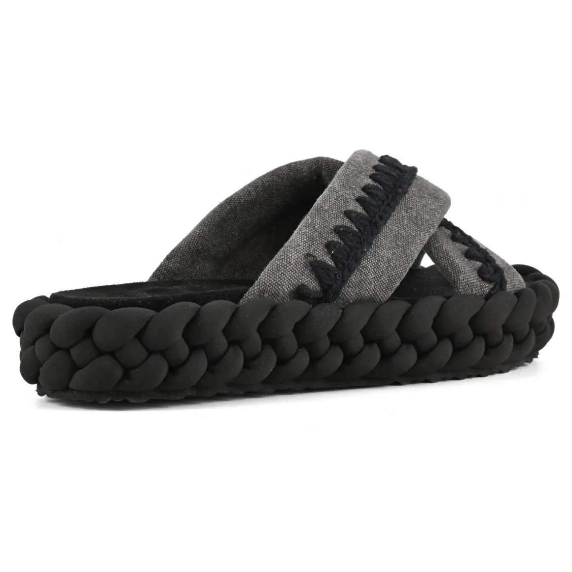 Braid Sandal Striped Fabric