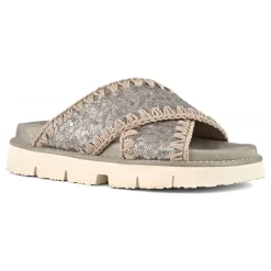 Criss-cross Bio Sandal Plain Microsequins