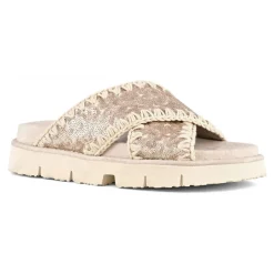 Criss-cross Bio Sandal Plain Microsequins