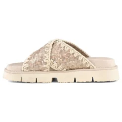 Criss-cross Bio Sandal Plain Microsequins