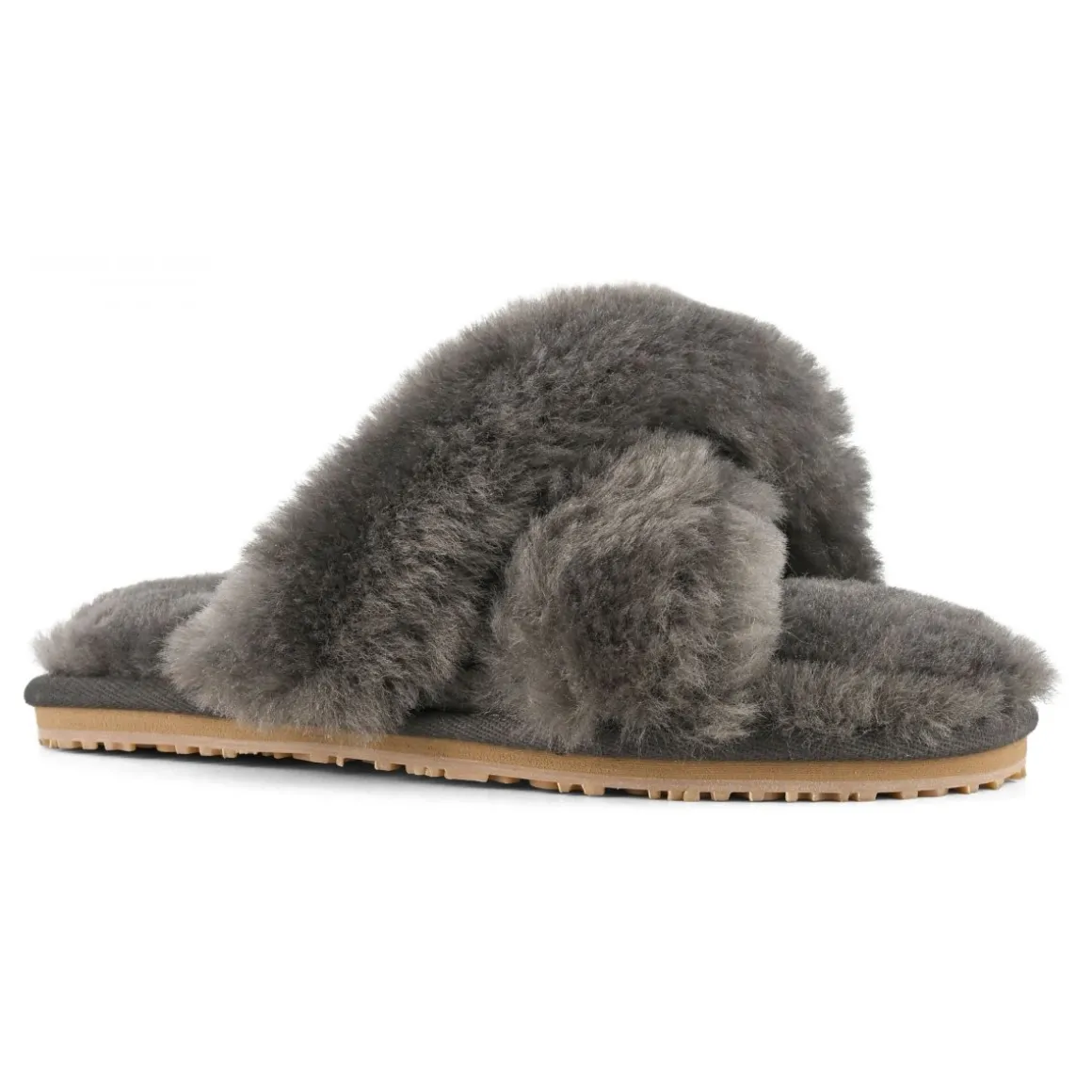 Criss-cross Fur Slide Slipper