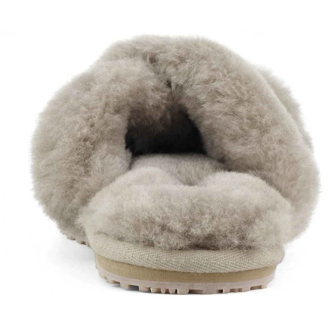 Criss-cross Fur Slide Slipper