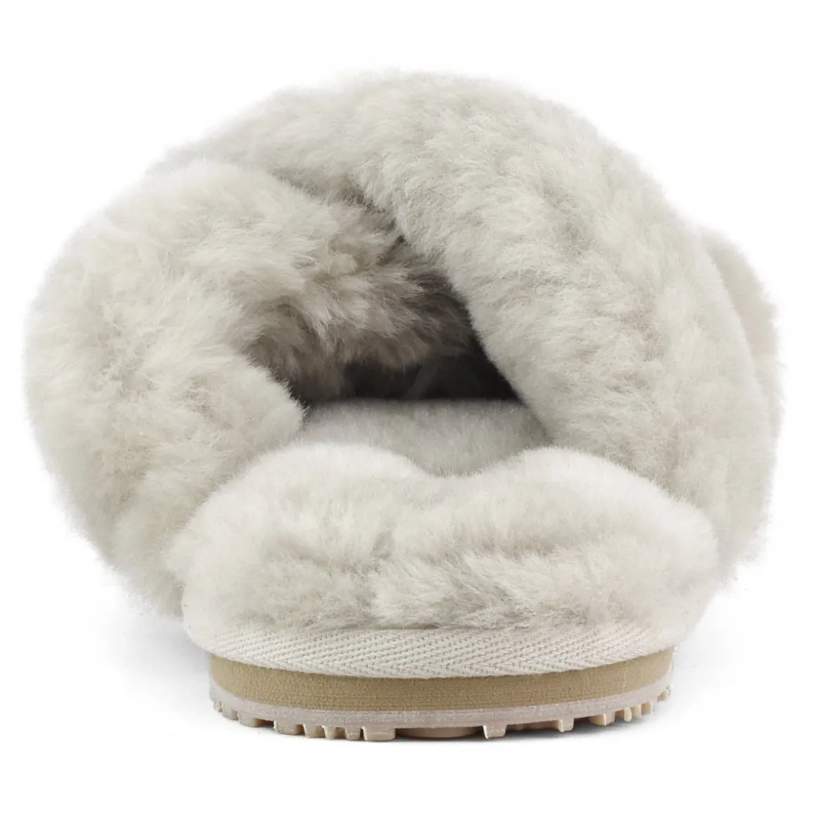 Criss-cross Fur Slide Slipper
