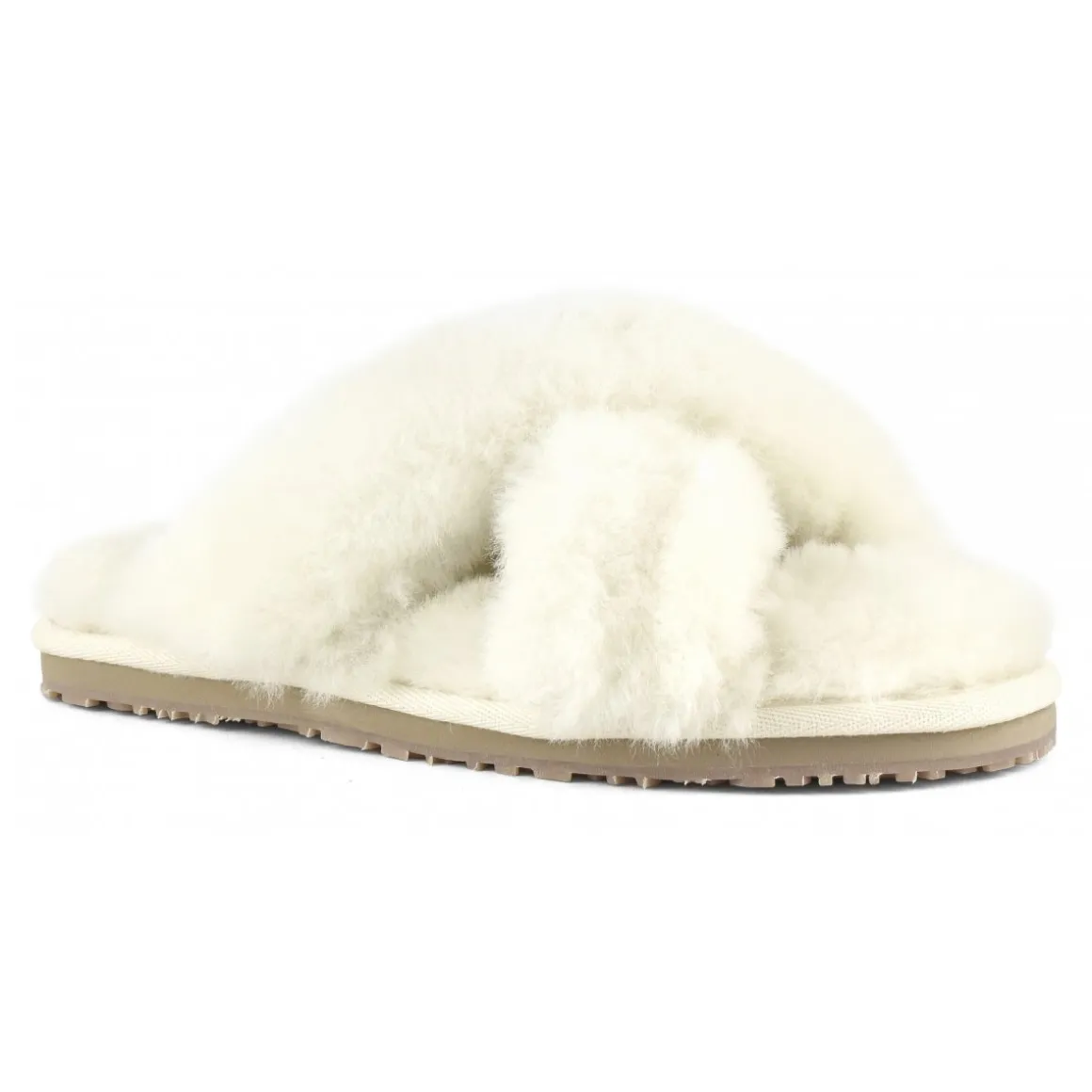 Criss-cross Fur Slide Slipper