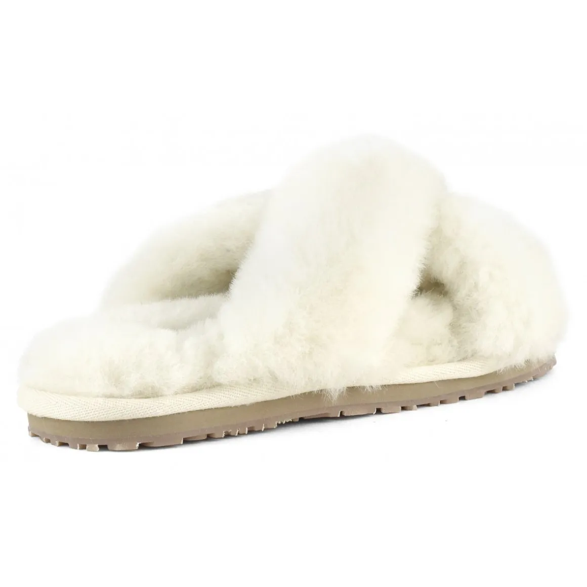 Criss-cross Fur Slide Slipper