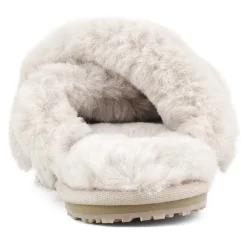 Criss-cross Fur Slide Slipper
