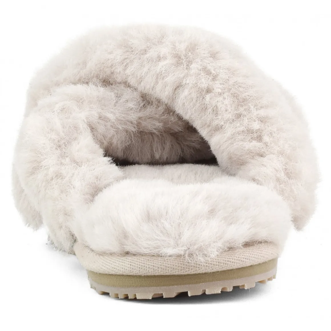 Criss-cross Fur Slide Slipper