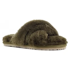 Criss-cross Fur Slide Slipper