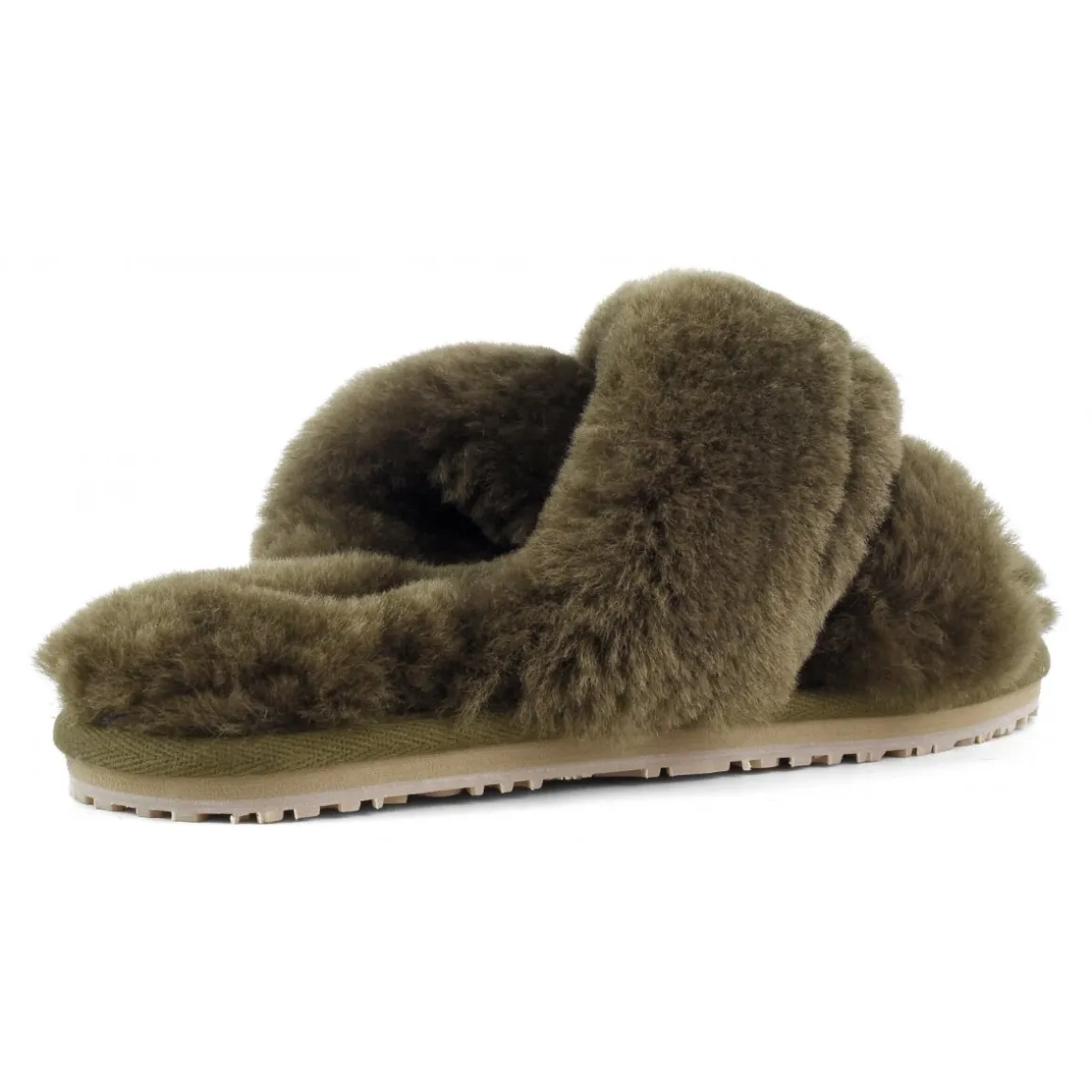 Criss-cross Fur Slide Slipper