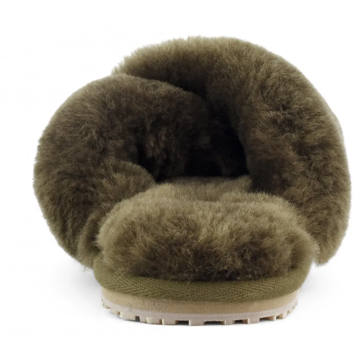 Criss-cross Fur Slide Slipper