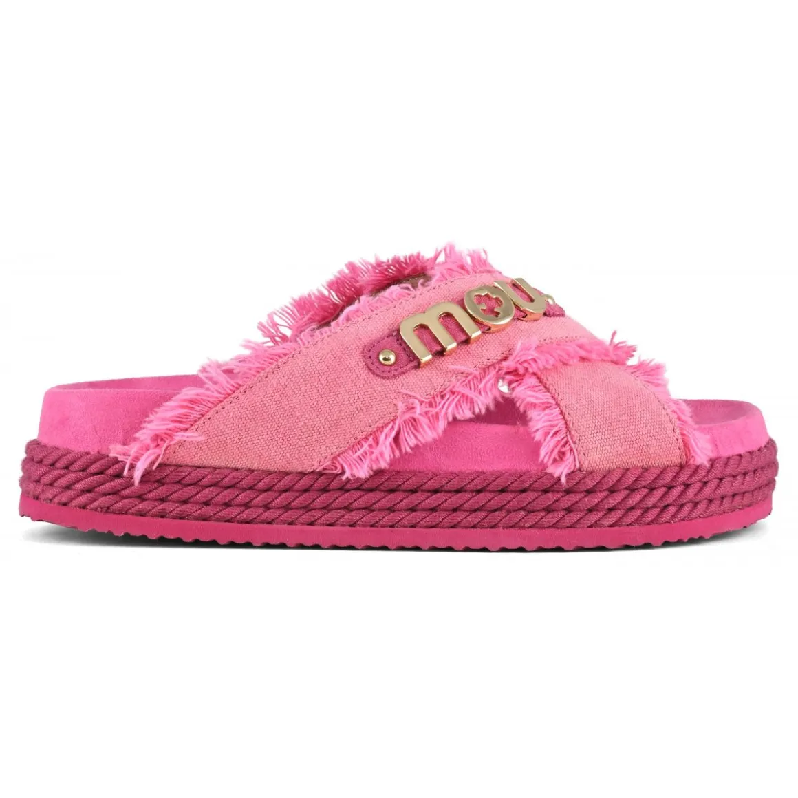 Criss-cross Rope Sandal Recycled Canvas