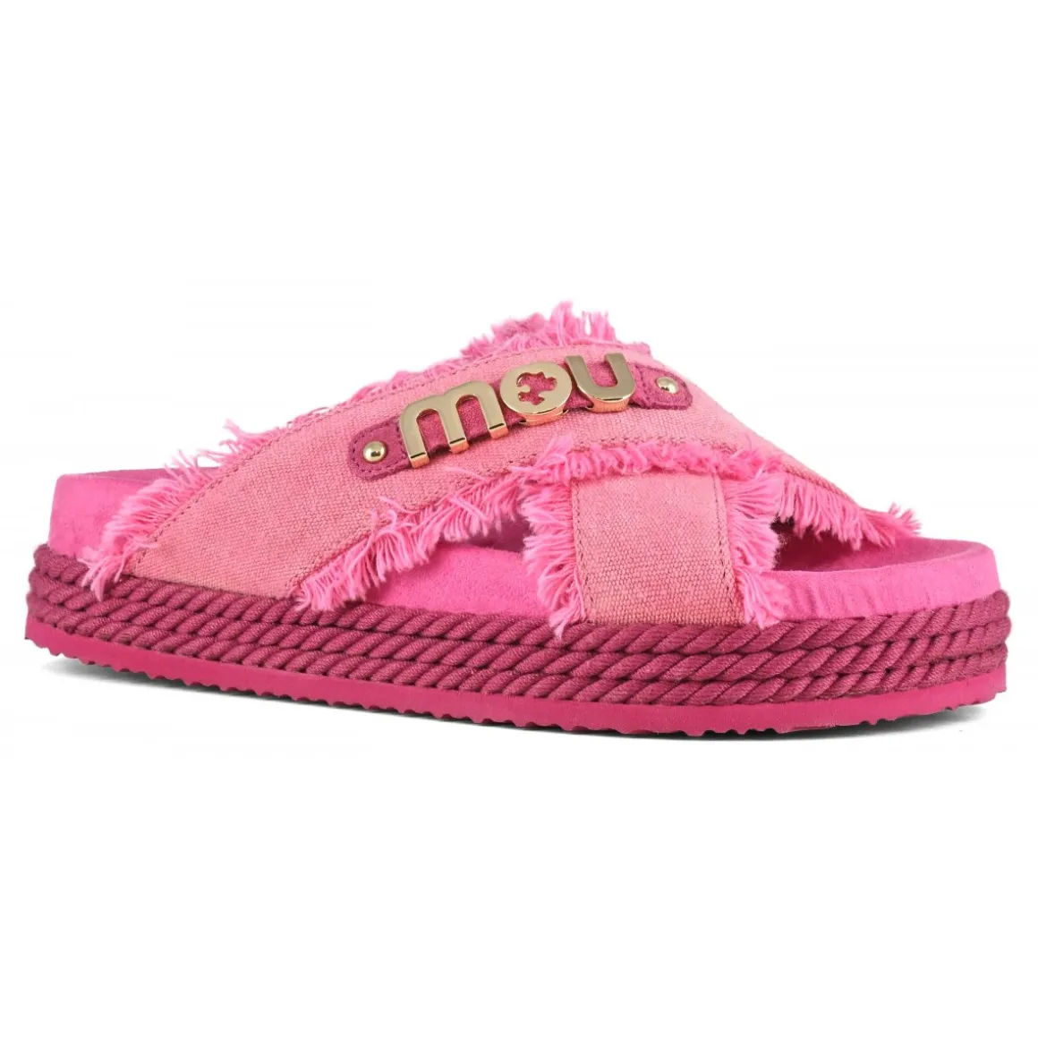 Criss-cross Rope Sandal Recycled Canvas