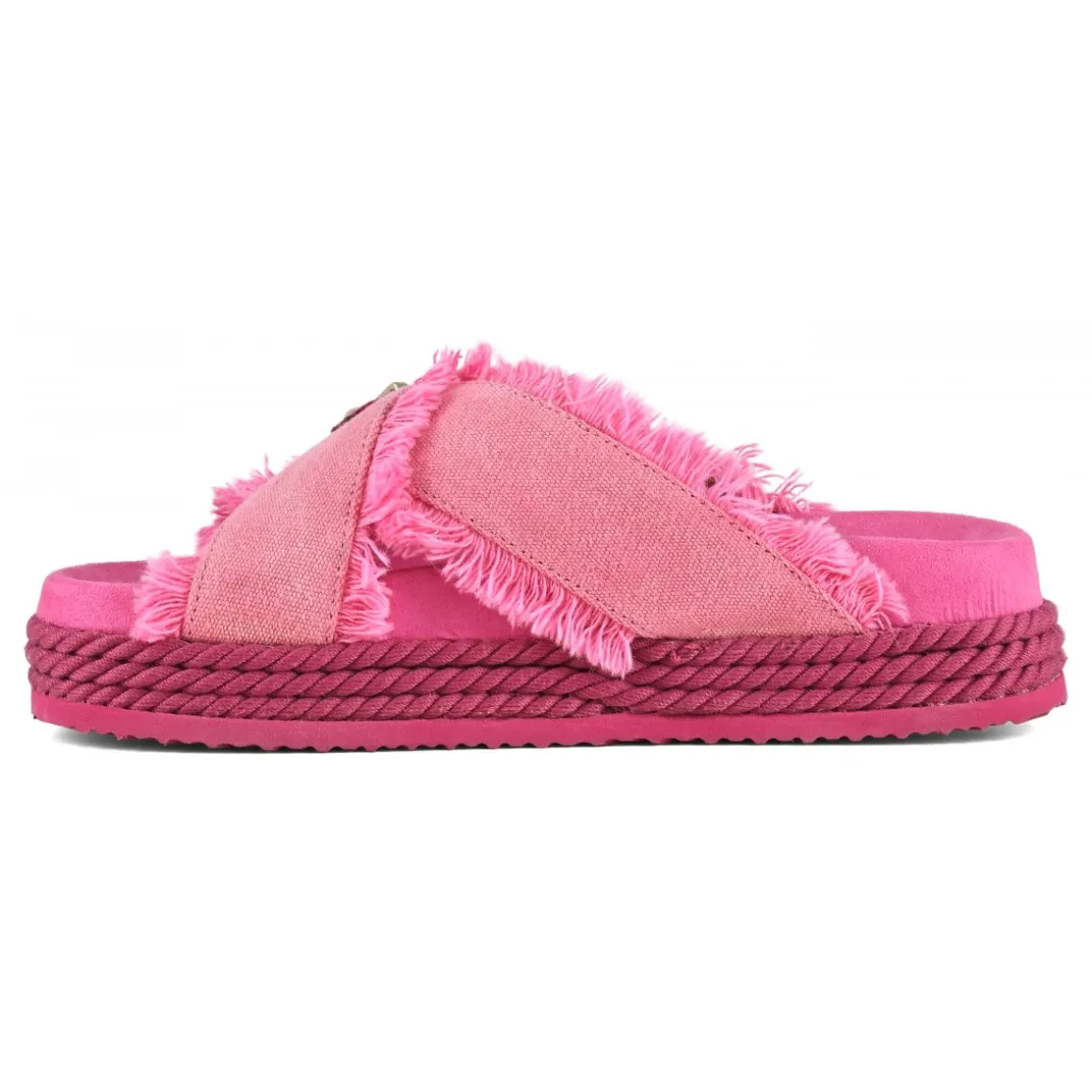 Criss-cross Rope Sandal Recycled Canvas