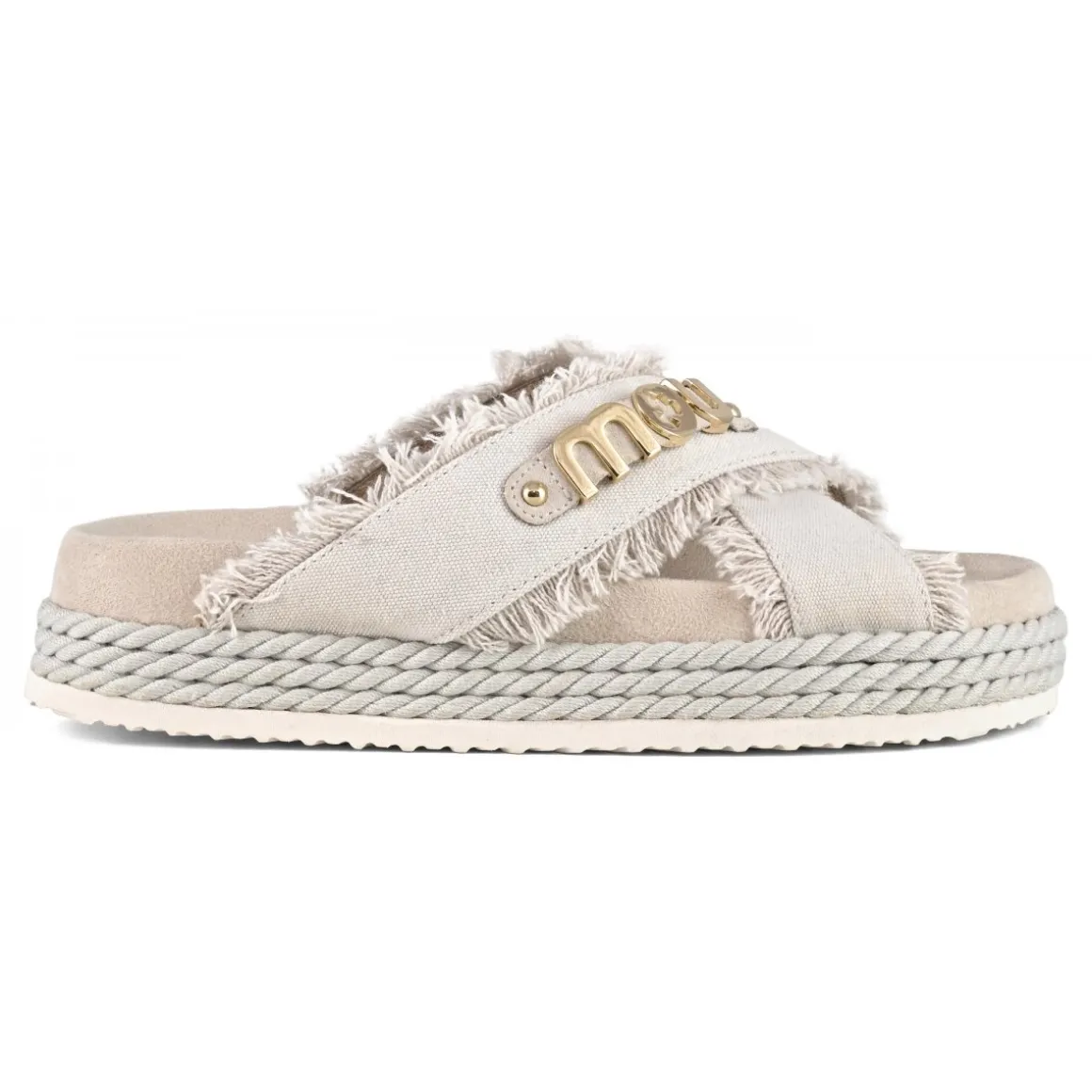 Criss-cross Rope Sandal Recycled Canvas