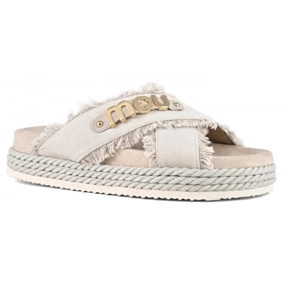 Criss-cross Rope Sandal Recycled Canvas