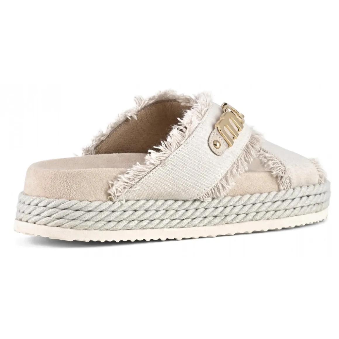 Criss-cross Rope Sandal Recycled Canvas
