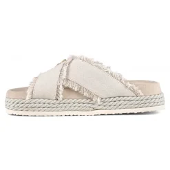 Criss-cross Rope Sandal Recycled Canvas