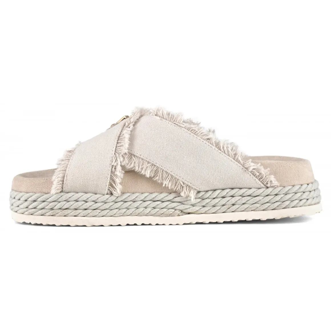 Criss-cross Rope Sandal Recycled Canvas