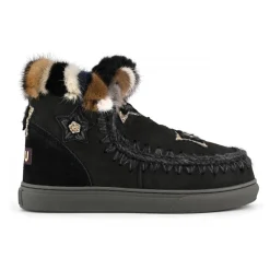Eskimo Sneaker Star Patches & Mink Fur Trim