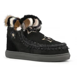 Eskimo Sneaker Star Patches & Mink Fur Trim