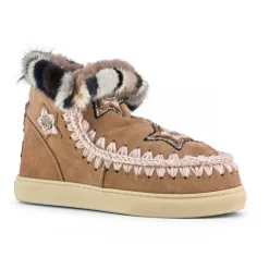 Eskimo Sneaker Star Patches & Mink Fur Trim