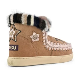 Eskimo Sneaker Star Patches & Mink Fur Trim