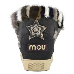 Eskimo Sneaker Star Patches & Mink Fur Trim