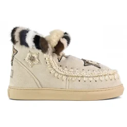 Eskimo Sneaker Star Patches & Mink Fur Trim
