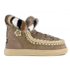 Eskimo Sneaker Star Patches & Mink Fur Trim