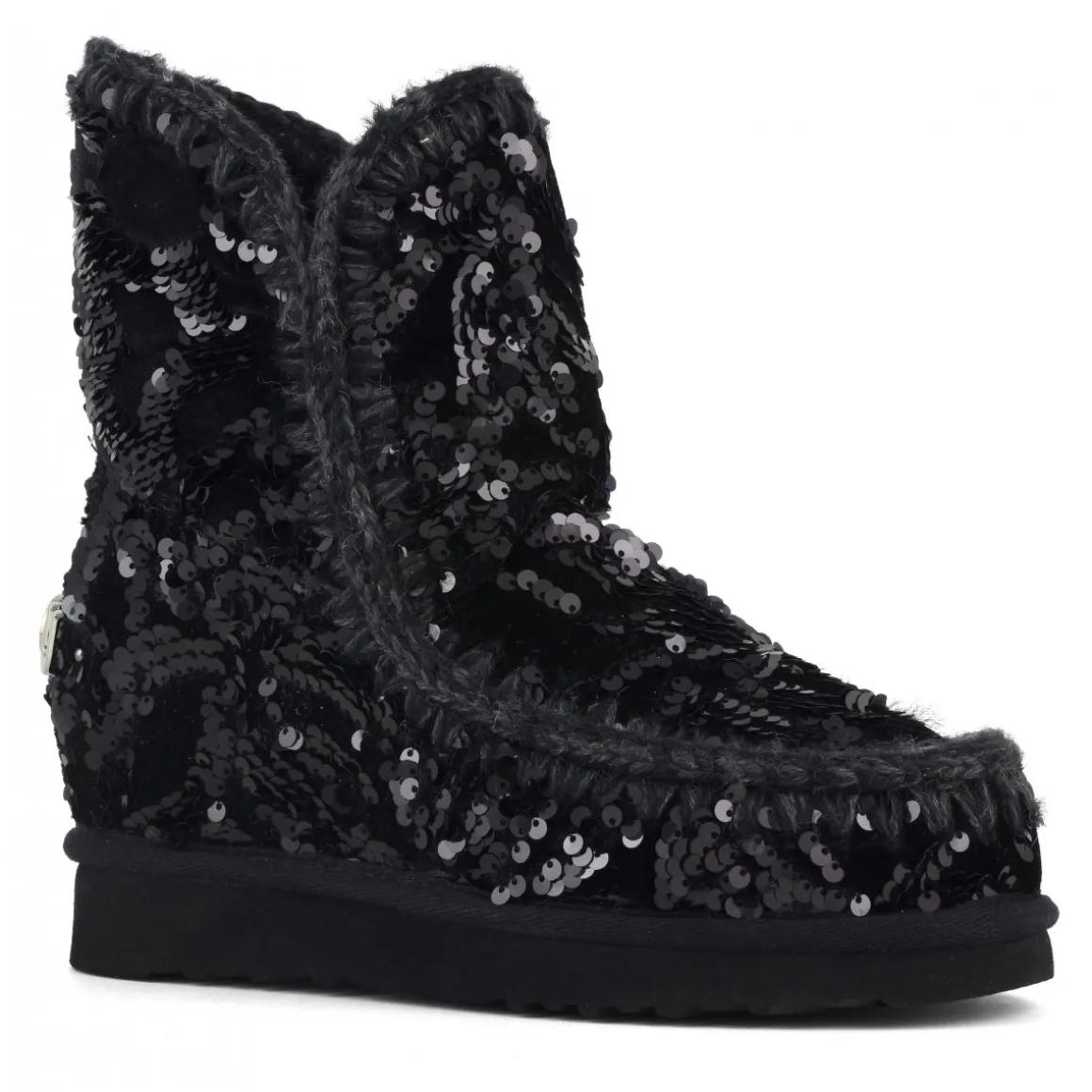 Inner Wedge Iridiscent Sequins On Velvet