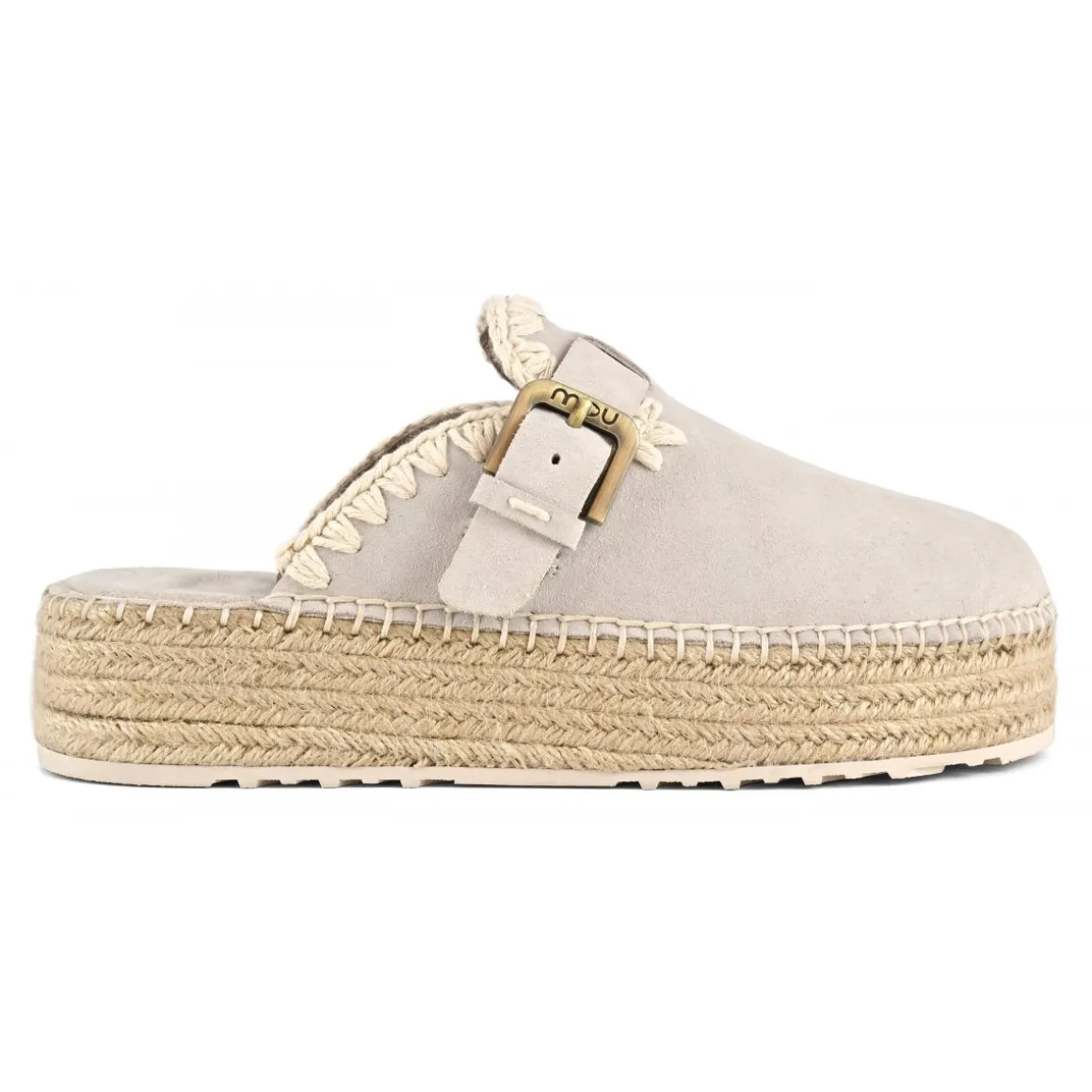 Jute Clog Plain Suede