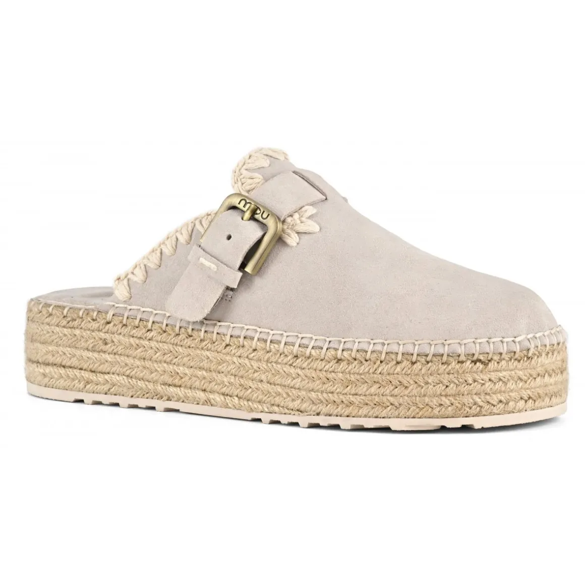 Jute Clog Plain Suede